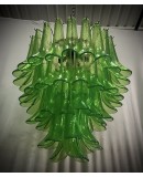 Lampadario Mazzega di Murano Rotondo di Colore Verde