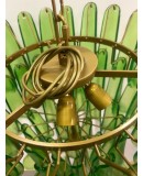 Lampadario Mazzega di Murano Rotondo di Colore Verde