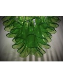 Lampadario Mazzega di Murano Rotondo di Colore Verde