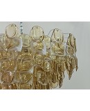 Lampadari in Vetro Artistico di Murano di Colore Ambra e Bianco