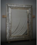 SP 91 Specchio in Vetro Artistico Color Champagne di Murano e Ottone