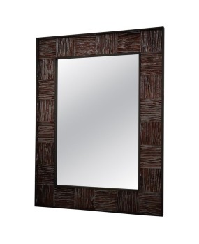 SP 92 Murano Rose Gold Art Glass and Brass Art Deco Italian Console Wall Mirror