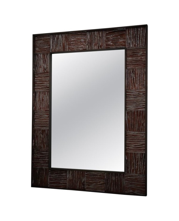 SP 92 Murano Rose Gold Art Glass and Brass Art Deco Italian Console Wall Mirror