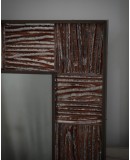 SP 92 Murano Rose Gold Art Glass and Brass Art Deco Italian Console Wall Mirror