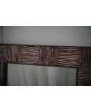 SP 92 Murano Rose Gold Art Glass and Brass Art Deco Italian Console Wall Mirror