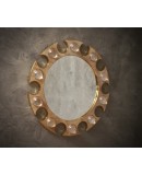 SP 94 Specchio Rotondo in Ottone e Vetro Trasparente