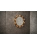 SP 94 Round Brass and Transparent Glass Lenses Console / Wall Mirror