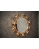 SP 94 Specchio Rotondo in Ottone e Vetro Trasparente