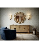 SP 94 Specchio Rotondo in Ottone e Vetro Trasparente