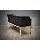 Midcentury Maple Brass and Fabric Austrian Sofa, 1940 Midcentury Maple Brass and Fabric Austrian Sofa, 1940