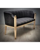 Midcentury Maple Brass and Fabric Austrian Sofa, 1940 Midcentury Maple Brass and Fabric Austrian Sofa, 1940