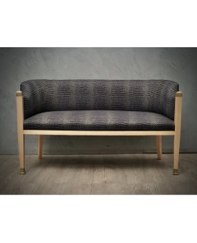 Midcentury Maple Brass and Fabric Austrian Sofa, 1940