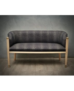 Midcentury Maple Brass and Fabric Austrian Sofa, 1940