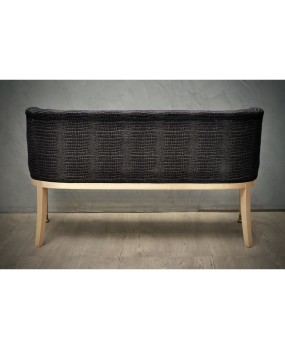 Midcentury Maple Brass and Fabric Austrian Sofa, 1940