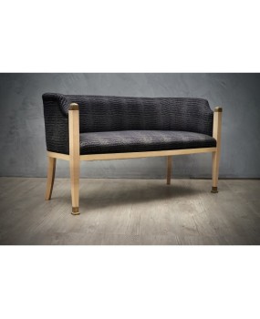 Midcentury Maple Brass and Fabric Austrian Sofa, 1940
