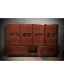 Italian Manufactory Midcentury Walnut Bookcase, 1950 Italian Manufactory Midcentury Walnut Bookcase, 1950