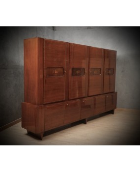 Italian Manufactory Midcentury Walnut Bookcase, 1950