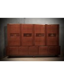 Italian Manufactory Midcentury Walnut Bookcase, 1950 Italian Manufactory Midcentury Walnut Bookcase, 1950