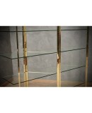 Sandro Petti Made in Italy Brass and Glass Bookcase/Vitrines, 1970 Sandro Petti Made in Italy Brass and Glass Bookcase/Vitrines, 1970