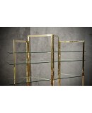 Sandro Petti Made in Italy Brass and Glass Bookcase/Vitrines, 1970 Sandro Petti Made in Italy Brass and Glass Bookcase/Vitrines, 1970