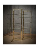 Sandro Petti Made in Italy Brass and Glass Bookcase/Vitrines, 1970 Sandro Petti Made in Italy Brass and Glass Bookcase/Vitrines, 1970