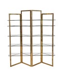 Sandro Petti Made in Italy Brass and Glass Bookcase/Vitrines, 1970 Sandro Petti Made in Italy Brass and Glass Bookcase/Vitrines, 1970