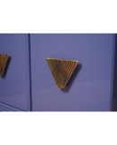 MidCentury Violet Color and Brass Dry Bar Credenze Buffet Sideboard, 1980