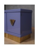 MidCentury Violet Color and Brass Dry Bar Credenze Buffet Sideboard, 1980