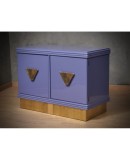 MidCentury Violet Color and Brass Dry Bar Credenze Buffet Sideboard, 1980