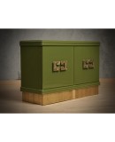 CR 211 Credenza buffet Smalto verde e ottone, 1980