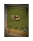 CR 211 Credenza buffet Smalto verde e ottone, 1980