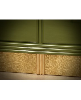 CR 211 Credenza buffet Smalto verde e ottone, 1980