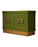 CR 211 Credenza buffet Smalto verde e ottone, 1980