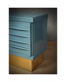 MidCentury KittiWake Color and Brass Dry Bar Credenze Buffet Sideboard, 1980 MidCentury KittiWake Color and Brass Dry Bar Credenze Buffet Sideboard, 1980