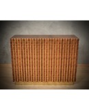 CR 208 Credenza Bar con scultura in noce e ottone, 1990