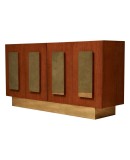 CR 205 Credenza in legno di frassino e ottone, 1980