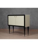 CR 195 Credenza in Vetro Laccato Color Crema, 1950