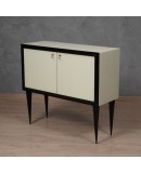 CR 195 Credenza in Vetro Laccato Color Crema, 1950