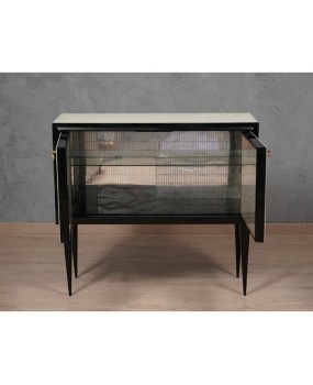CR 195 Credenza in Vetro Laccato Color Crema, 1950
