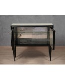CR 195 Credenza in Vetro Laccato Color Crema, 1950