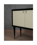 CR 195 Credenza in Vetro Laccato Color Crema, 1950