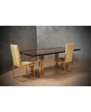 Fratelli Turri Square Poplar Brass and Glass Conference Dinning Table, 1970
