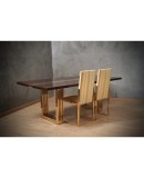 Fratelli Turri Square Poplar Brass and Glass Conference Dinning Table, 1970