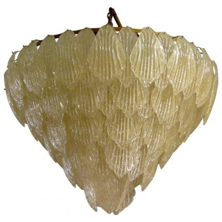 L 64  Lampadario in vetro di Murano color oro