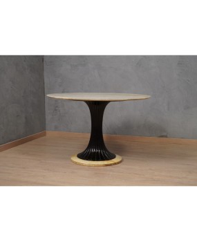 Dassi Marble and Wood Mid-Century Center Table, 1950