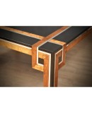 Romeo Rega Square Briar Wood and Chrome Mid-Century Dinning Table, 1970
