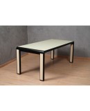 Murano Glass and Beech Wood Dinning Room Conference Table, 1950 Murano Glass and Beech Wood Dinning Room Conference Table, 1950