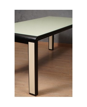 Murano Glass and Beech Wood Dinning Room Conference Table, 1950