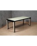 Murano Glass and Beech Wood Dinning Room Conference Table, 1950 Murano Glass and Beech Wood Dinning Room Conference Table, 1950
