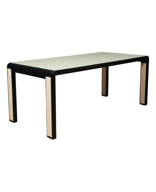 Murano Glass and Beech Wood Dinning Room Conference Table, 1950 Murano Glass and Beech Wood Dinning Room Conference Table, 1950